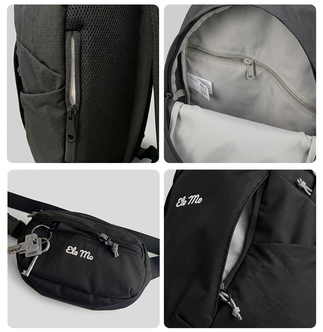 Ela Mo™ Active Duo Rucksack + Hip Bag | Black - Image 4