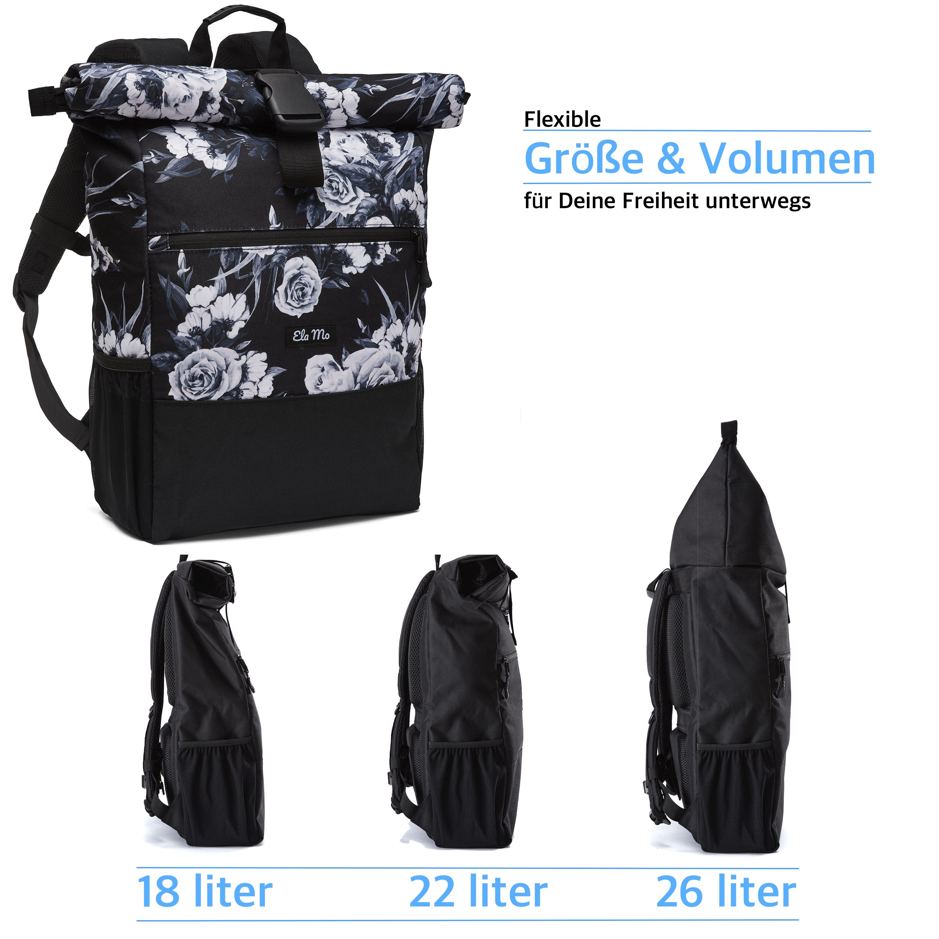 Ela Mo™ Rolltop Rucksack | Nightrose - Image 4
